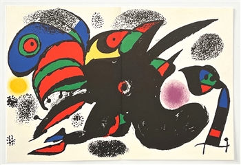 Joan Miro original lithograph | Homage to San Lazzaro, 1975