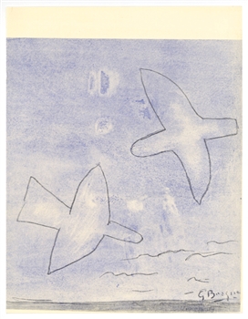 Georges Braque "Oiseaux" pochoir, 1958