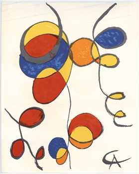 Alexander Calder original lithograph "Spirals"