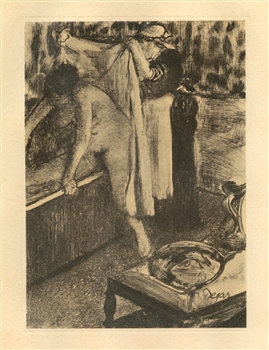 Edgar Degas monotype Femme sortant du bain