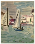 Raoul Dufy lithograph "Regates a Deauville"