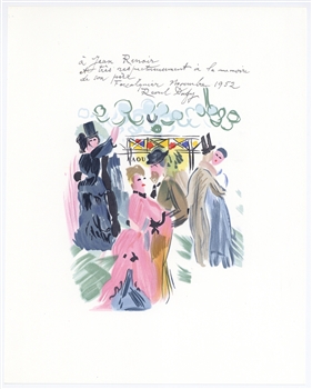 Raoul Dufy lithograph "Homage to Renoir"