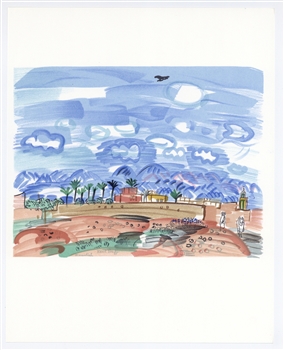 Raoul Dufy lithograph "Au Maroc"