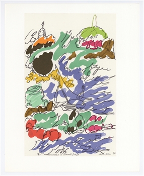 Charles Lapicque lithograph "Homage to Dufy"