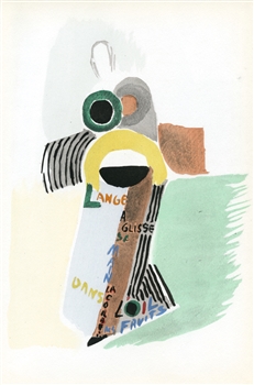 Sonia Delaunay pochoir "Poeme"