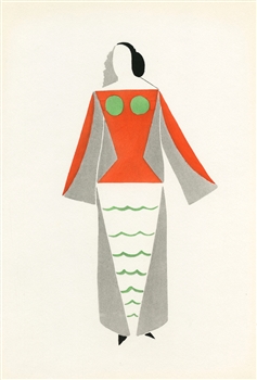 Sonia Delaunay pochoir "Femme"