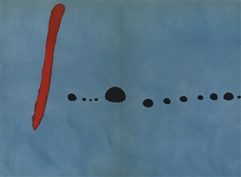 Joan Miro "Bleu II" pochoir 1961
