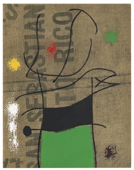 Joan Miro "Femme et oiseau" pochoir 1961