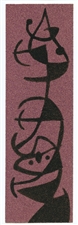 Joan Miro "Femme et oiseau II" pochoir on sandpaper 1967