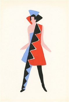 Sonia Delaunay pochoir "Danseuse"
