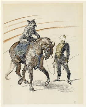Toulouse-Lautrec "Travail de l'Ours" lithograph | Circus