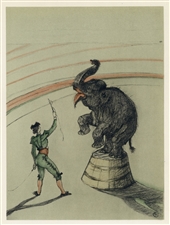 Toulouse-Lautrec "Elephant en liberte" lithograph | Circus