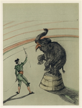 Toulouse-Lautrec "Elephant en liberte" lithograph | Circus