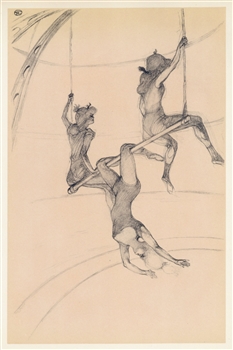 Toulouse-Lautrec "Le trapeze volant" lithograph | Circus