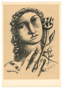 Fernand Leger lithograph "Jeune fille a la fleur" edition of 1000