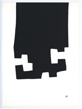 Eduardo Chillida original serigraph, 1982, derriere le miroir, maeght