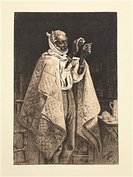 Thomas Waterman Wood "His Own Doctor" original etching