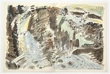 Andre Masson original lithograph "Le Torrent"
