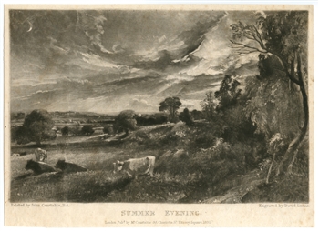 Sir John Constable / David Lucas mezzotint "Summer Evening"