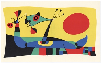 Joan Miro original lithograph (Composition 2) 1956