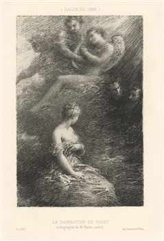 Henri Fantin-Latour "La Damnation de Faust" original lithograph