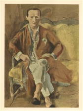 Jules Pascin lithograph "Portrait de Daragnes"