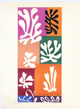 Henri Matisse lithograph "Fleurs de neige"