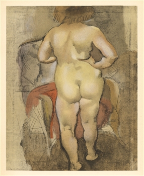 Jules Pascin lithograph "Venus de dos"