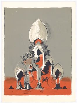 Graham Sutherland original lithograph | Homage to San Lazzaro, 1975