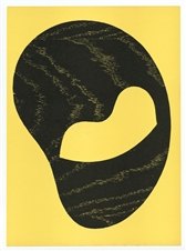 Jean Arp original woodcut, 1948 | Dada art