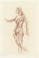 Jacques Villon original etching (Figure)