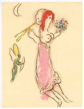 Marc Chagall "Daphnis et Chloe" original lithograph