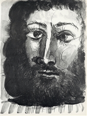 Pablo Picasso lithograph "Visage d'homme barbu"