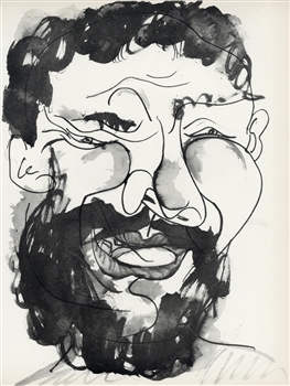 Pablo Picasso lithograph "Visage d'homme riant"