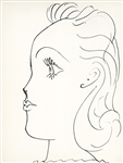 Pablo Picasso lithograph "Profil de jeune fille"