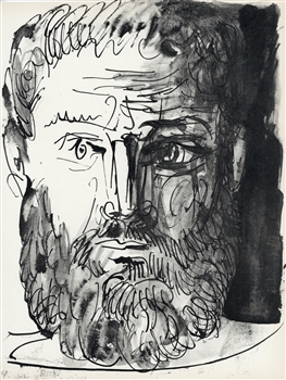 Pablo Picasso lithograph "Homme barbu"
