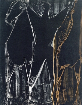 Marino Marini "Acrobat with Two Horses" original lithograph, 1951