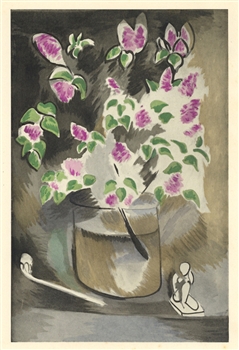 Henri Matisse branche de lilas pochoir, L'Art d'Aujourd'hui, Morance 1924, lilacs