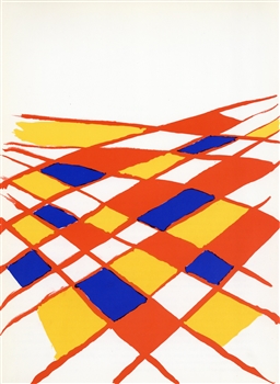 Alexander Calder original lithograph, 1971, derriere