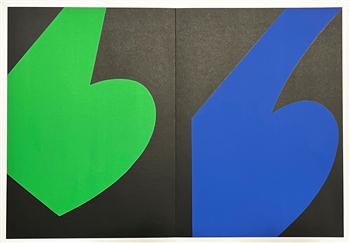 Ellsworth Kelly original lithograph, 1958, derriere