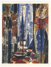 Marcel Gromaire lithograph Verve Interieur flamand