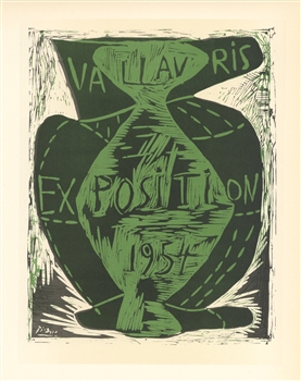 Pablo Picasso lithograph poster Mourlot Exposition Vallavris