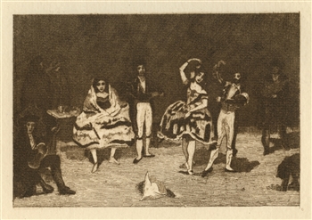 Edouard Manet etching Danseurs Espagnols, Manet 1892 Impressionist Art L'Art Impressionniste