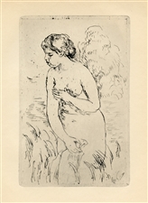 Pierre-Auguste Renoir "Baigneuse Debout, a mi-jambes" original etching