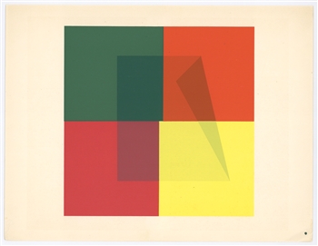 Josef Albers silkscreen | Interaction of Color, 1963