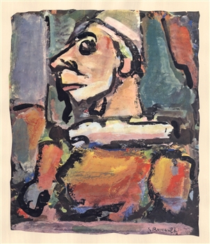 Georges Rouault lithograph "Le Moqueur"