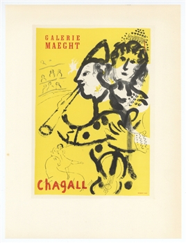 Chagall lithograph poster printed by Mourlot