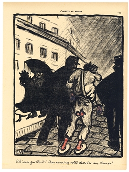 Felix Vallotton original lithograph "Crimes et ChÃ¢timents"