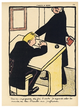 Felix Vallotton original lithograph "Crimes et ChÃ¢timents"