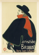 Toulouse-Lautrec lithograph poster Aristide Bruant